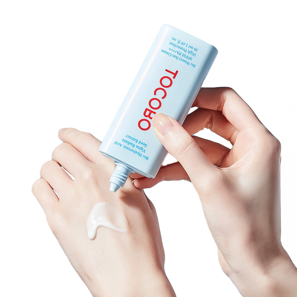 TOCOBO Bio Watery Sun Cream SPF50+ PA++++: Protección Solar Vegana, Hidratación Ligera y Acabado Invisible